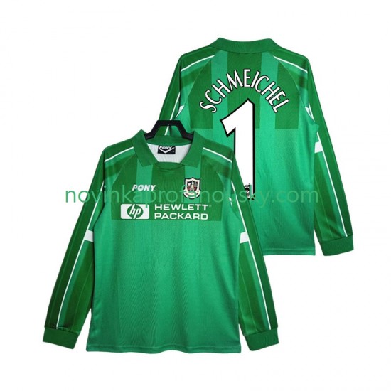 Tottenham Hotspur Dres SCHMEICHEL 1 1997 Brankářské Retro Domácí Fotbalové Dresy pro Muže 1999 Dlouhý rukáv
