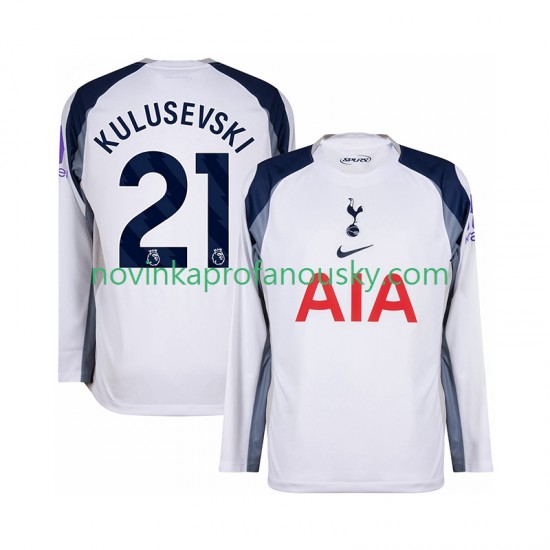Tottenham Hotspur Dres Kulusevski 21 Domácí Fotbalové Dresy pro Muže 2025-2026 Dlouhý rukáv