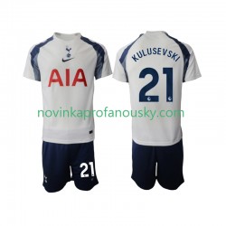 Tottenham Hotspur Dres Kulusevski 21 Domácí Fotbalové Dresy pro Děti 2025-2026 Krátký rukáv