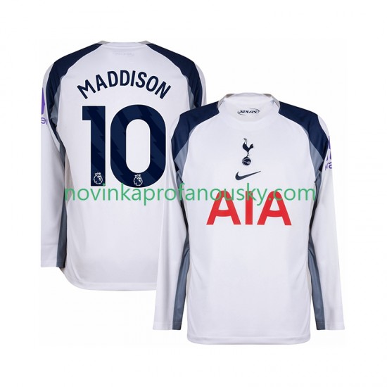 Tottenham Hotspur Dres Maddison 10 Domácí Fotbalové Dresy pro Muže 2025-2026 Dlouhý rukáv