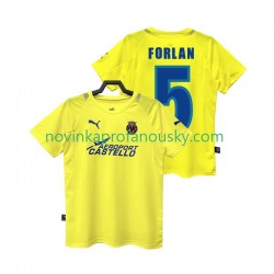Villarreal CF Dres FORLAN 5 2005 Retro Domácí Fotbalové Dresy pro Muže 2006 Krátký rukáv