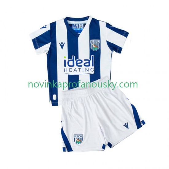 West Bromwich Albion Dres Domácí Fotbalové Dresy pro Děti 2025-2026 Krátký rukáv