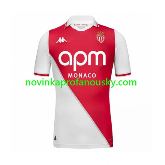 AS Monaco Dres Domácí Fotbalové Dresy pro Muže 2024-2025 Krátký rukáv