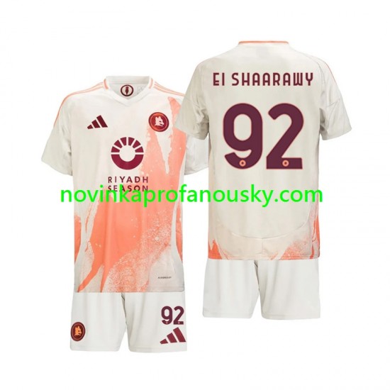 AS Řím Dres Stephan El Shaarawy 92 Venkovní Fotbalové Dresy pro Děti 2024-2025 Krátký rukáv