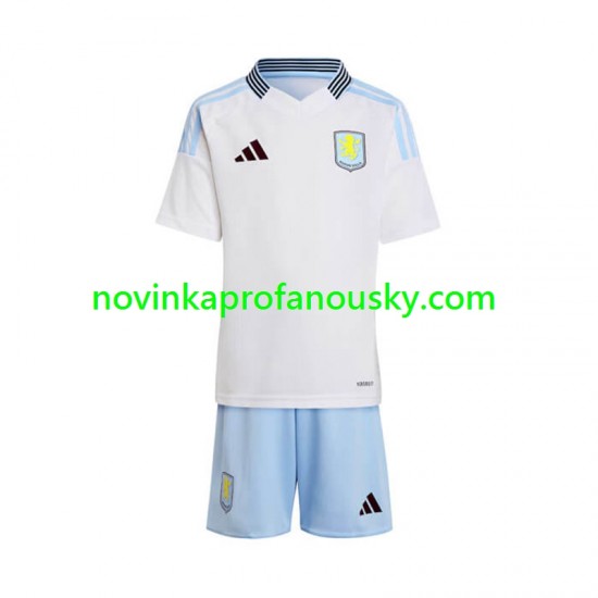 Aston Villa Dres Venkovní Fotbalové Dresy pro Děti 2024-2025 Krátký rukáv