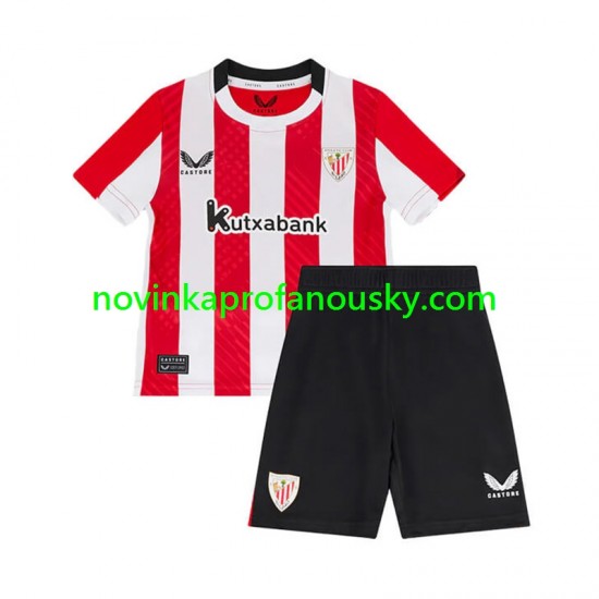 Athletic Bilbao Dres Domácí Fotbalové Dresy pro Děti 2024-2025 Krátký rukáv