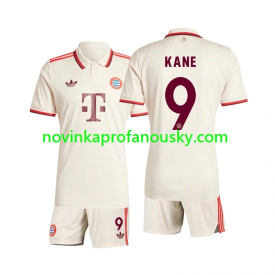 FC Bayern Mnichov Dres Kane 9 Alternativní Fotbalové Dresy pro Děti 2024-2025 Krátký rukáv