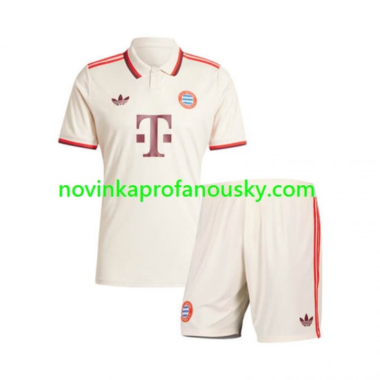 FC Bayern Mnichov Dres Alternativní Fotbalové Dresy pro Děti 2024-2025 Krátký rukáv