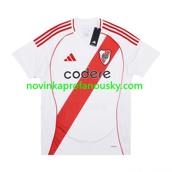 CA River Plate Dres Domácí Fotbalové Dresy pro Muže 2024-2025 Krátký rukáv
