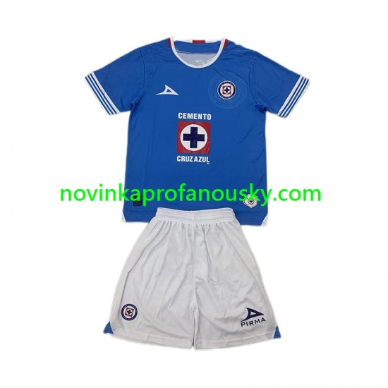 Cruz Azul Dres Domácí Fotbalové Dresy pro Děti 2024-2025 Krátký rukáv