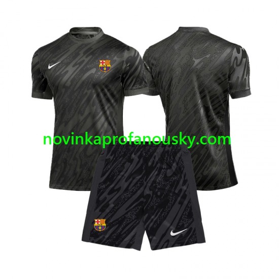 FC Barcelona Dres Brankářské Alternativní Fotbalové Dresy pro Děti 2024-2025 Krátký rukáv