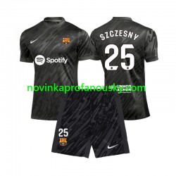 FC Barcelona Dres Wojciech Szczesny 25 Brankářské Venkovní Fotbalové Dresy pro Děti 2024-2025 Krátký rukáv