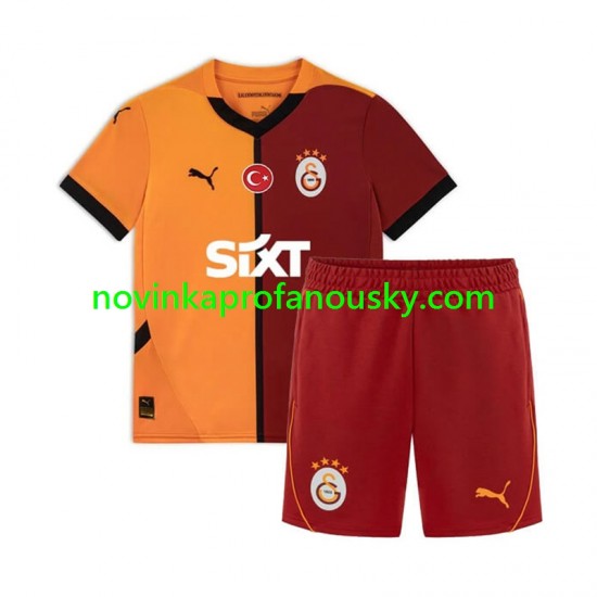Galatasaray Dres Domácí Fotbalové Dresy pro Děti 2024-2025 Krátký rukáv