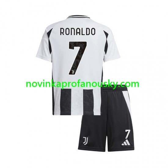 Juventus Dres Cristiano Ronaldo 7 Domácí Fotbalové Dresy pro Děti 2024-2025 Krátký rukáv