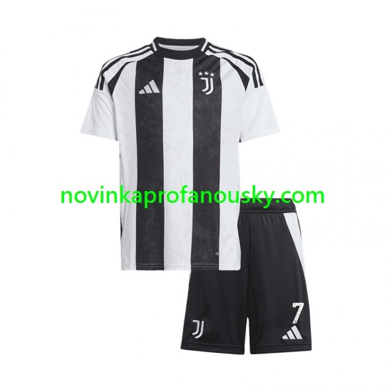 Juventus Dres Cristiano Ronaldo 7 Domácí Fotbalové Dresy pro Děti 2024-2025 Krátký rukáv