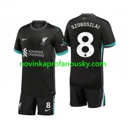 Liverpool Dres Szoboszlai 8 Venkovní Fotbalové Dresy pro Děti 2024-2025 Krátký rukáv