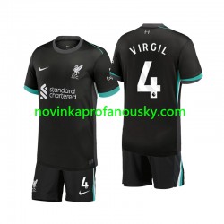 Liverpool Dres Virgil 4 Venkovní Fotbalové Dresy pro Děti 2024-2025 Krátký rukáv