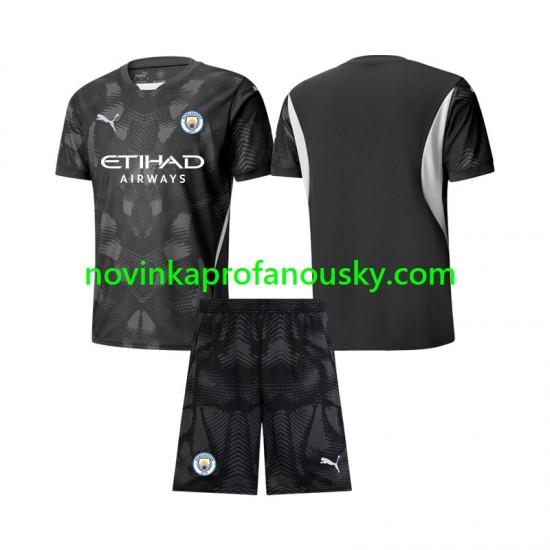 Manchester City Dres Brankářské Čtvrtý Fotbalové Dresy pro Děti 2024-2025 Krátký rukáv
