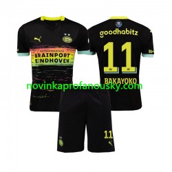 PSV Eindhoven Dres Johan Bakayoko 11 Venkovní Fotbalové Dresy pro Děti 2024-2025 Krátký rukáv
