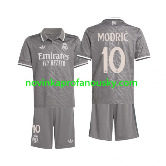 Real Madrid Dres Modrić 10 Alternativní Fotbalové Dresy pro Děti 2024-2025 Krátký rukáv