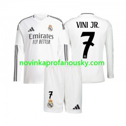Real Madrid Dres Vinicius Junior 7 Domácí Fotbalové Dresy pro Děti 2024-2025 Dlouhý rukáv