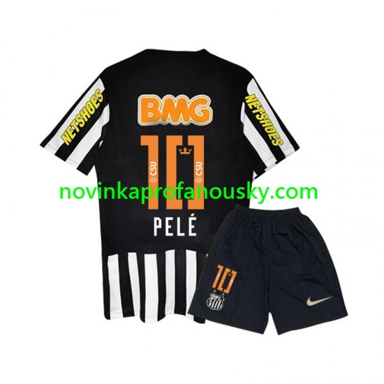 Dres Santos PELE 10 -2012 Retro Venkovní Fotbalové Dresy pro Děti 2011 Krátký rukáv
