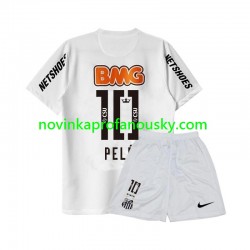 Dres Santos PELE 10 -2012 Retro Domácí Fotbalové Dresy pro Děti 2011 Krátký rukáv