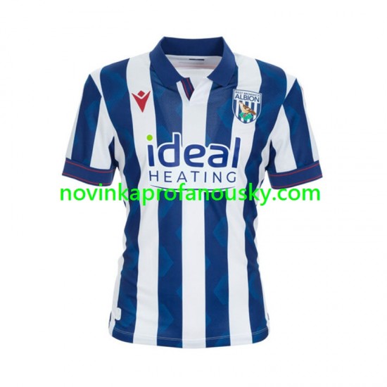 West Bromwich Albion Dres Domácí Fotbalové Dresy pro Muže 2024-2025 Krátký rukáv