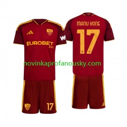 AS Řím Dres Manu Kone 17 Domácí Fotbalové Dresy pro Děti 2026-2027 Krátký rukáv