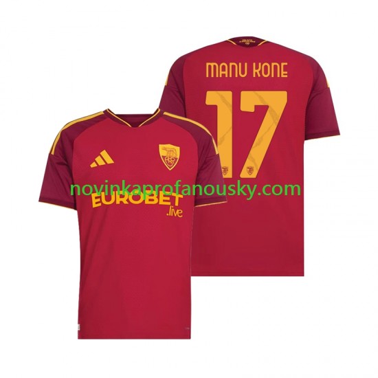 AS Řím Dres Manu Kone 17 Domácí Fotbalové Dresy pro Muže 2026-2027 Krátký rukáv