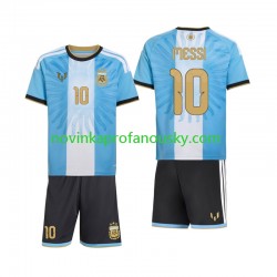 Argentina Dres Lionel Messi 10 Special Domácí Fotbalové Dresy pro Děti 2026-2027 Krátký rukáv