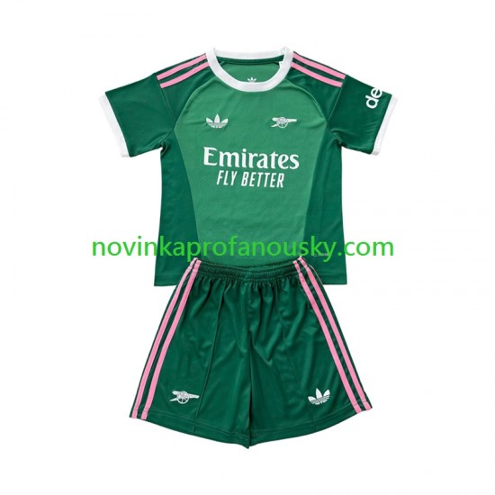 Arsenal Dres Brankářské Alternativní Fotbalové Dresy pro Děti 2026-2027 Krátký rukáv