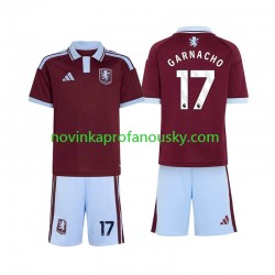 Aston Villa Dres Alejandro Garnacho 17 Domácí Fotbalové Dresy pro Děti 2026-2027 Krátký rukáv