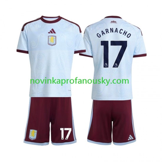 Aston Villa Dres Alejandro Garnacho 17 Alternativní Fotbalové Dresy pro Děti 2026-2027 Krátký rukáv