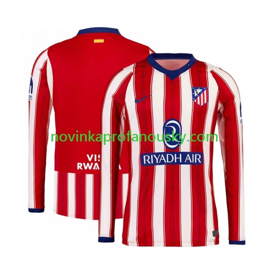 Atlético Madrid Dres Domácí Fotbalové Dresy pro Muže 2026-2027 Dlouhý rukáv