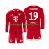 FC Bayern Mnichov Dres Alphonso Davies 19 Domácí Fotbalové Dresy pro Děti 2026-2027 Dlouhý rukáv