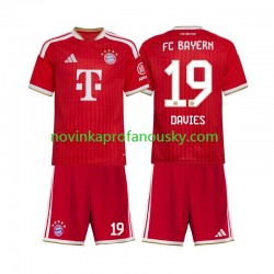 FC Bayern Mnichov Dres Alphonso Davies 19 Domácí Fotbalové Dresy pro Děti 2026-2027 Krátký rukáv