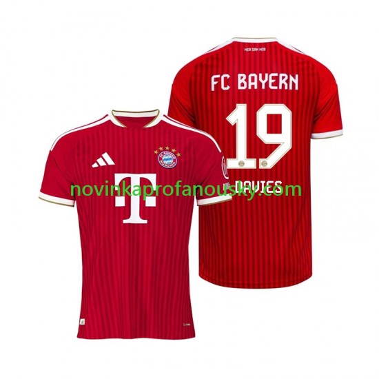 FC Bayern Mnichov Dres Alphonso Davies 19 Domácí Fotbalové Dresy pro Muže 2026-2027 Krátký rukáv