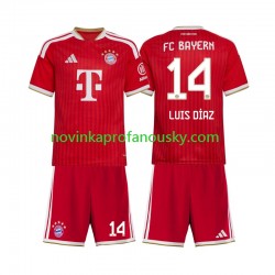 FC Bayern Mnichov Dres Luis Diaz 14 Domácí Fotbalové Dresy pro Děti 2026-2027 Krátký rukáv