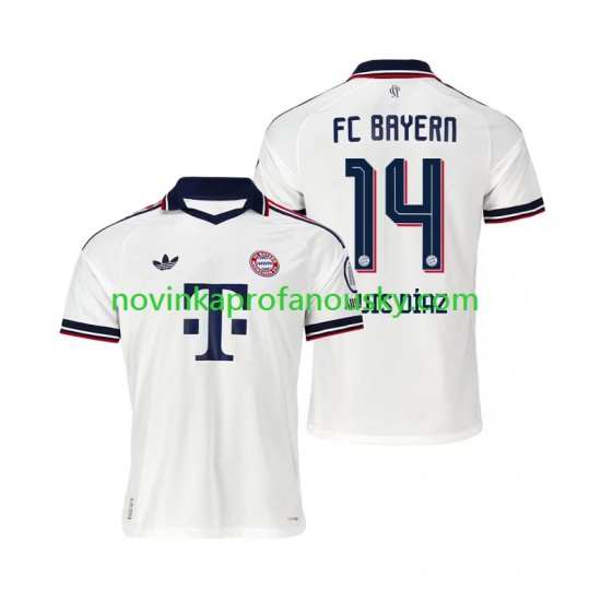 FC Bayern Mnichov Dres Luis Diaz 14 Venkovní Fotbalové Dresy pro Muže 2026-2027 Krátký rukáv
