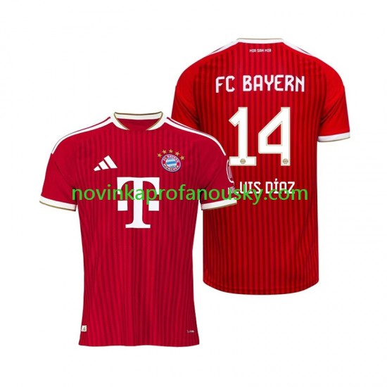 FC Bayern Mnichov Dres Luis Diaz 14 Domácí Fotbalové Dresy pro Muže 2026-2027 Krátký rukáv