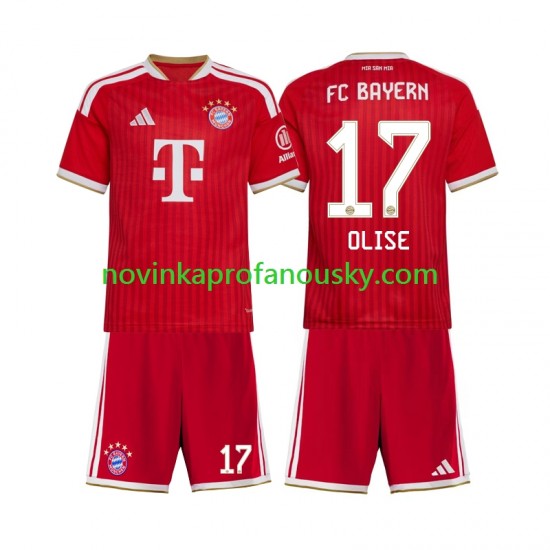 FC Bayern Mnichov Dres Michael Olise 17 Domácí Fotbalové Dresy pro Děti 2026-2027 Krátký rukáv