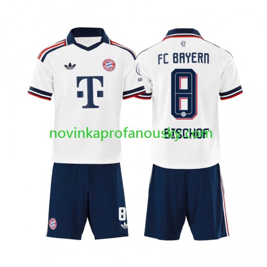 FC Bayern Mnichov Dres Tom Bischof 8 Venkovní Fotbalové Dresy pro Děti 2026-2027 Krátký rukáv