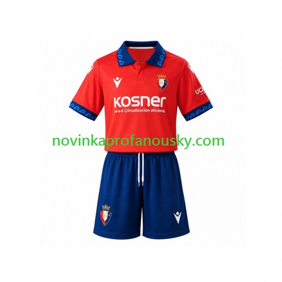 CA Osasuna Dres Domácí Fotbalové Dresy pro Děti 2026-2027 Krátký rukáv