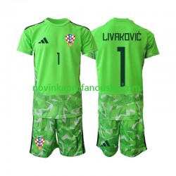 Chorvatsko Dres Dominik Livakovic 25 Brankářské Domácí Fotbalové Dresy pro Děti 2026-2027 Krátký rukáv