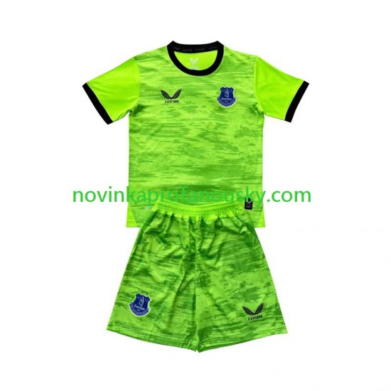 Everton Dres Brankářské Domácí Fotbalové Dresy pro Děti 2026-2027 Krátký rukáv
