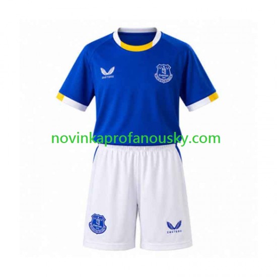 Everton Dres Domácí Fotbalové Dresy pro Děti 2026-2027 Krátký rukáv