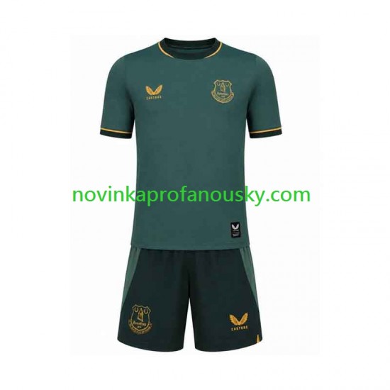 Everton Dres Alternativní Fotbalové Dresy pro Děti 2026-2027 Krátký rukáv
