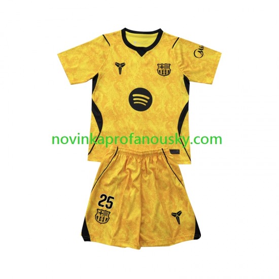 FC Barcelona Dres Dominik Livakovic 25 Brankářské Čtvrtý Fotbalové Dresy pro Děti 2026-2027 Krátký rukáv