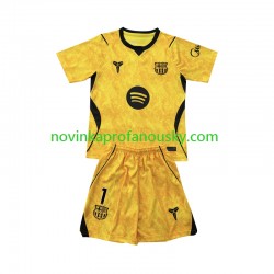 FC Barcelona Dres Joan Garcia 1 Brankářské Čtvrtý Fotbalové Dresy pro Děti 2026-2027 Krátký rukáv